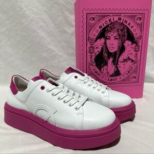 Nicki Minaj Loci The Pink Print White Fushia Purple Shoes New Womans Designer
